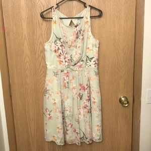 Mint Floral Formal Dress